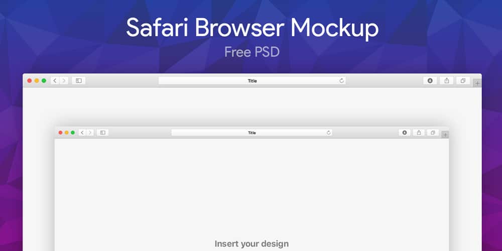 Safari Browser Mockup PSD