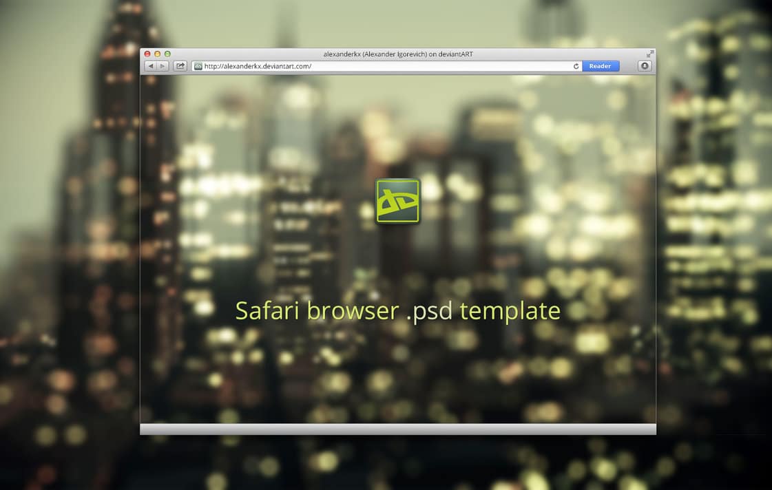 Safari Browser Template PSD