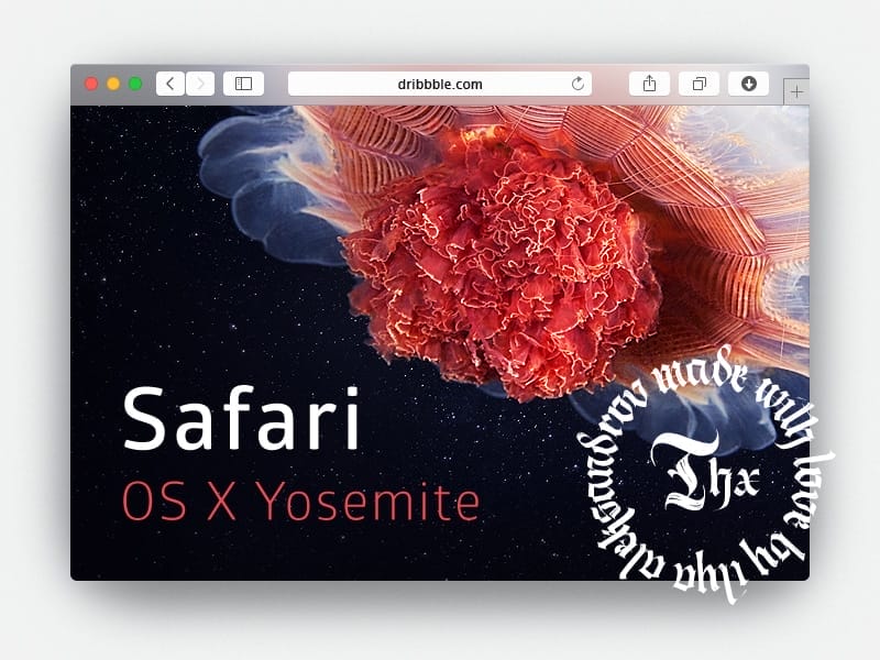 Safari Yosemite Browser Mockup