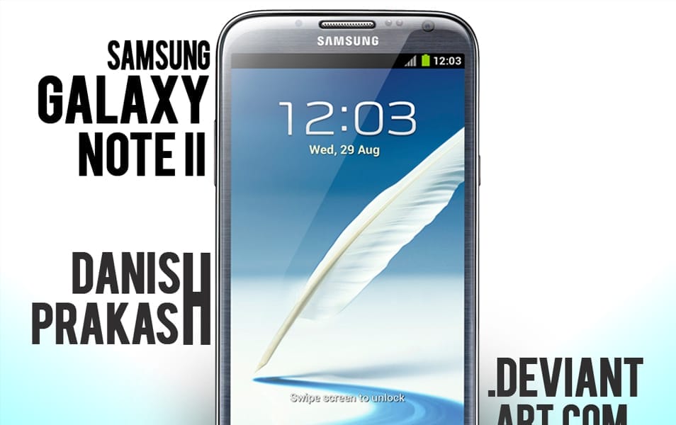 Samsung Galaxy Note II Blue [psd]