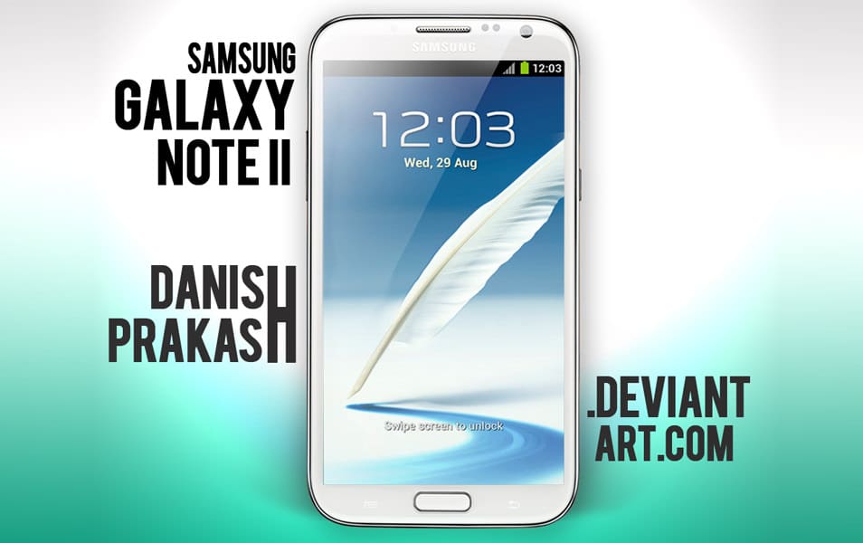 Samsung Galaxy Note II White [psd]