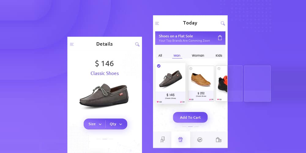 Shop Mobile App UI PSD