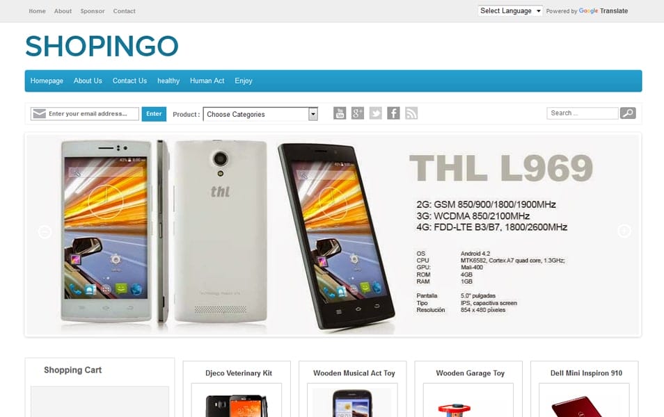 Shopingo Responsive Blogger Template