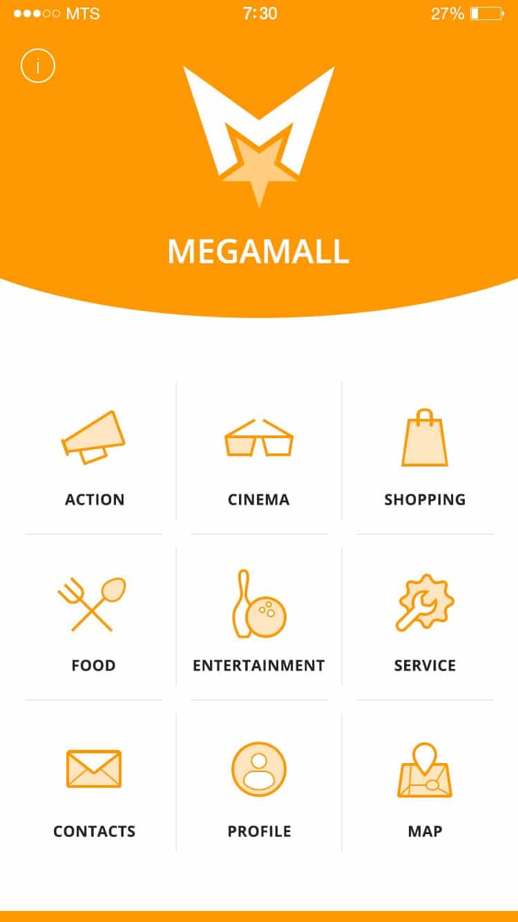Shopping Center App UI PSD 