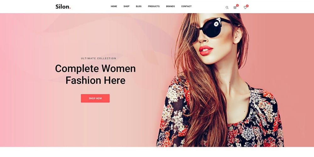 Free Ecommerce Web Templates PSD 41 Silon One Page E commerce Template