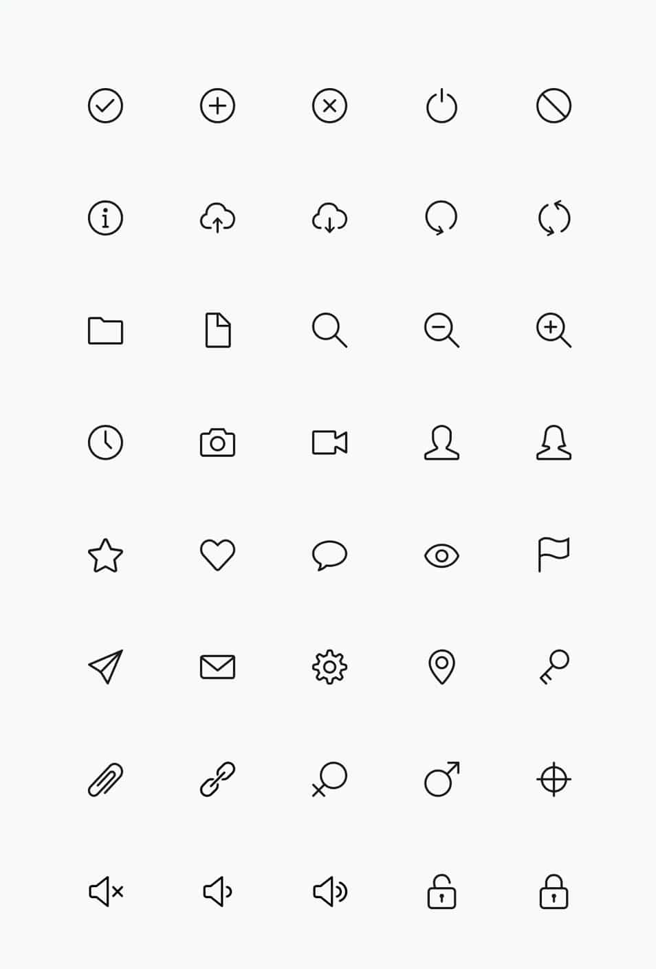 Simple Line Icons Set Vol.1