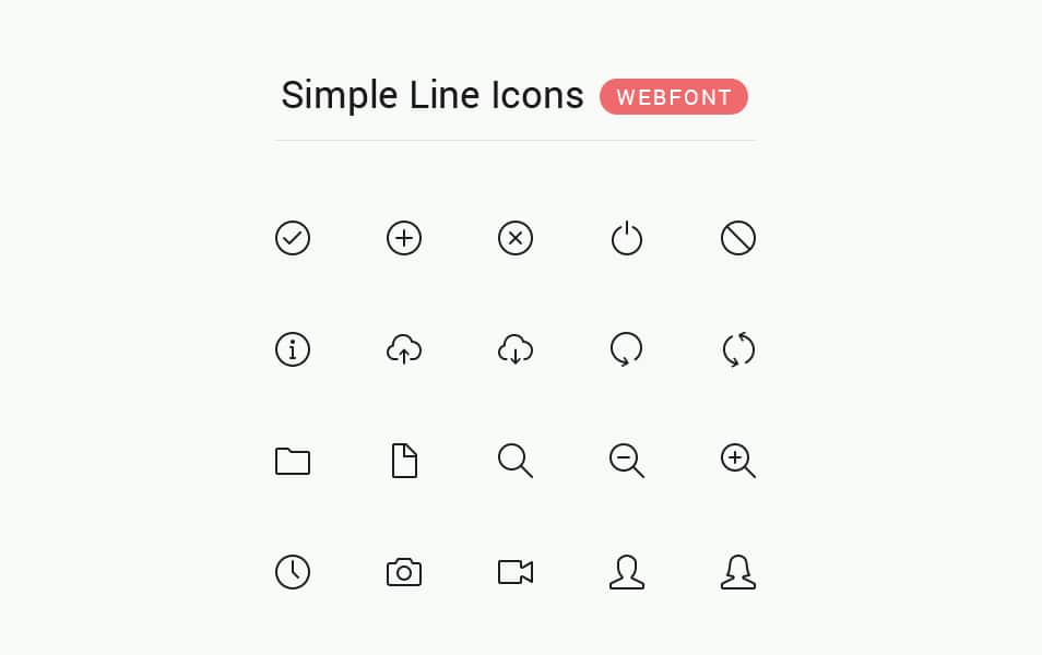 Simple Line Icons Webfont