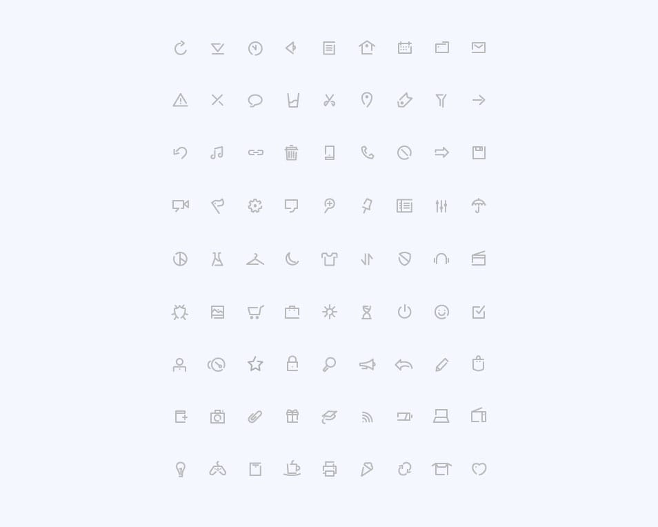 Simple Outline Icons