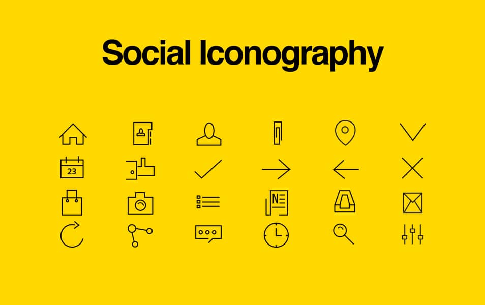 Social Line Icons