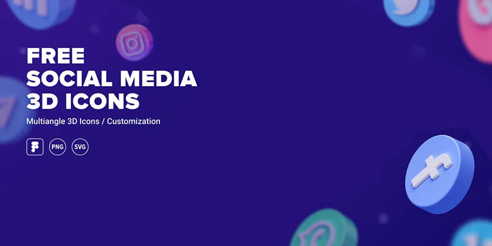 Latest Collection of Free SVG Icons & Illustrations 223 Social media 3d icons