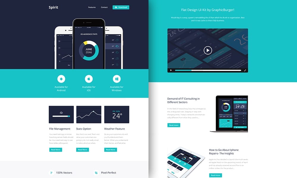 Free Email Newsletter Templates PSD 34 Spirit Responsive Email Newsletter