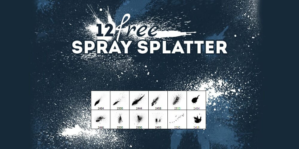 Spray Splatter Photoshop brushes