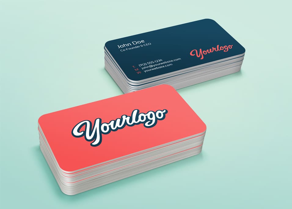 Stack Business Card MockUpStack Business Card MockUp