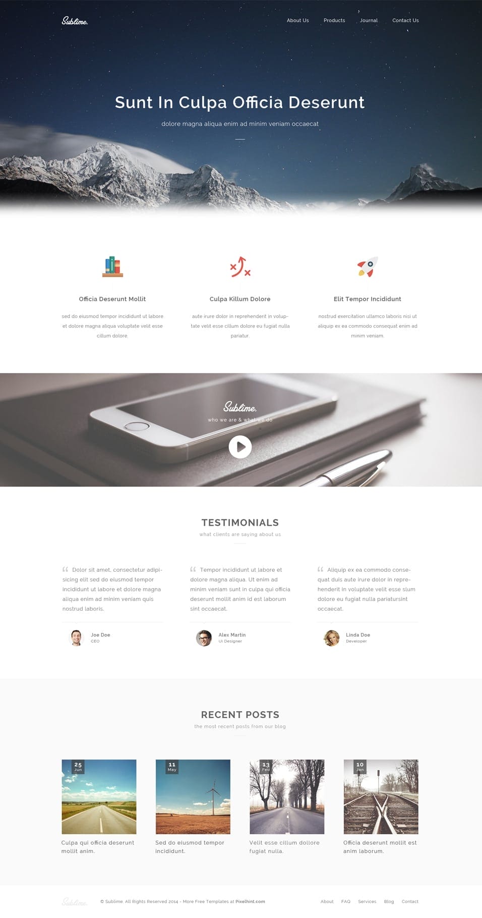 Sublime Free Stunning PSD Template