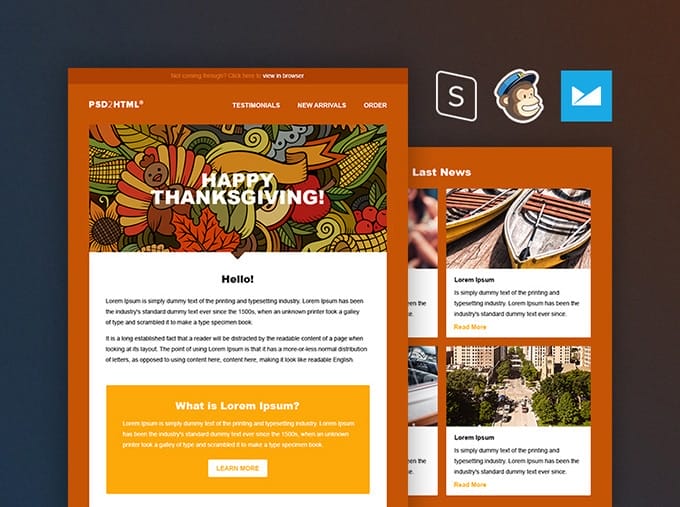 Thanksgiving Email Newsletter Template