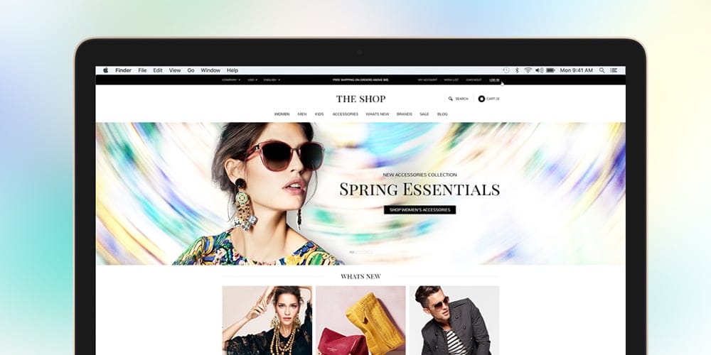 The Shop e commerce Web Template PSD