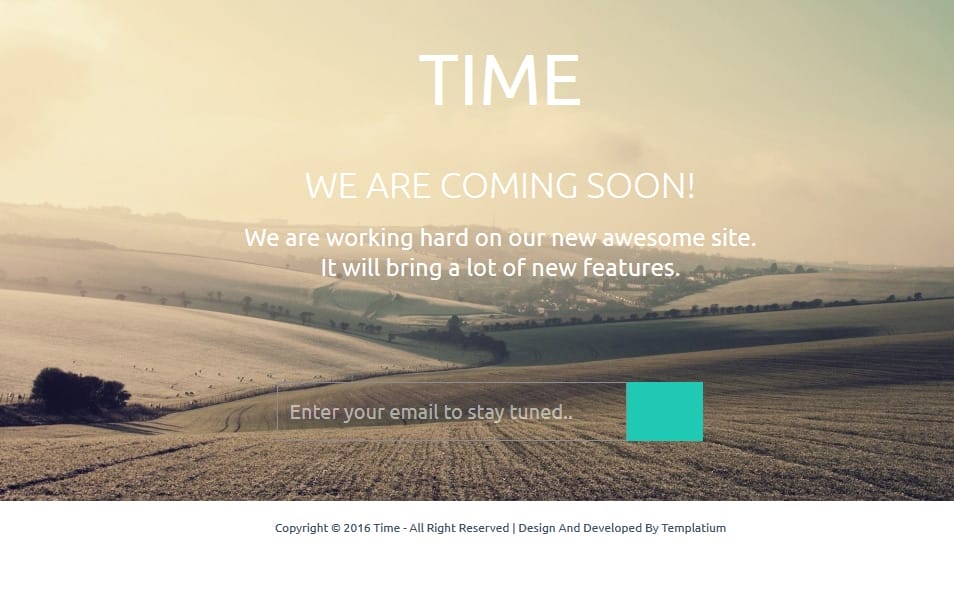 Time Coming Soon Responsive Blogger Template