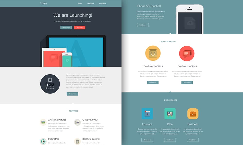 Free Email Newsletter Templates PSD 32 Titan Responsive Email Newsletter