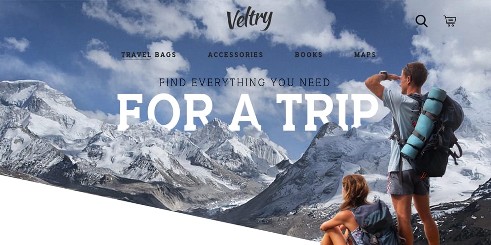 Travel Accessories Web Template PSD