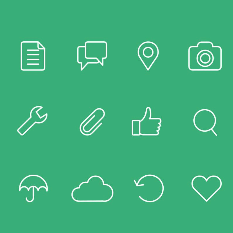 250+ Ultimate Collection of Free Line Icon Sets