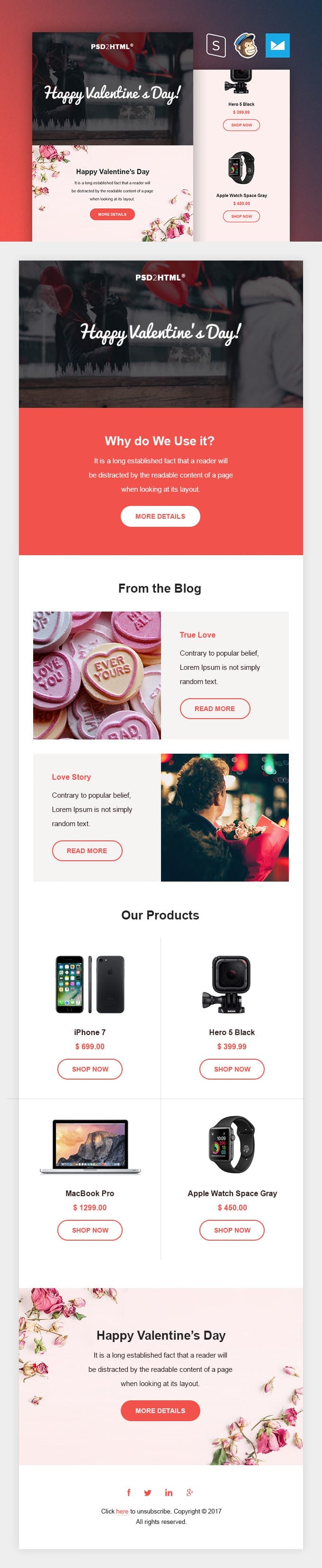Valentines Day Email Template