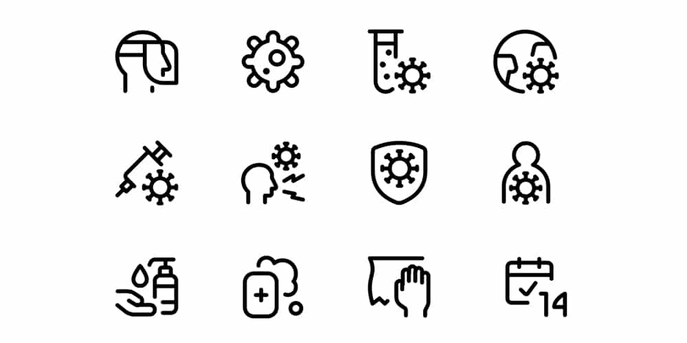 Latest Collection of Free SVG Icons & Illustrations 9 Vector Covid Icons