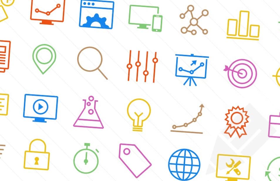 Vector Outlined SEO Icons