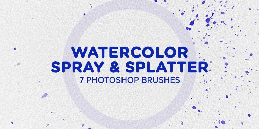Watercolor Spray and Splatter Photoshop Brushes