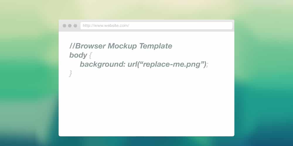 Web Browser Mockup Template PSD
