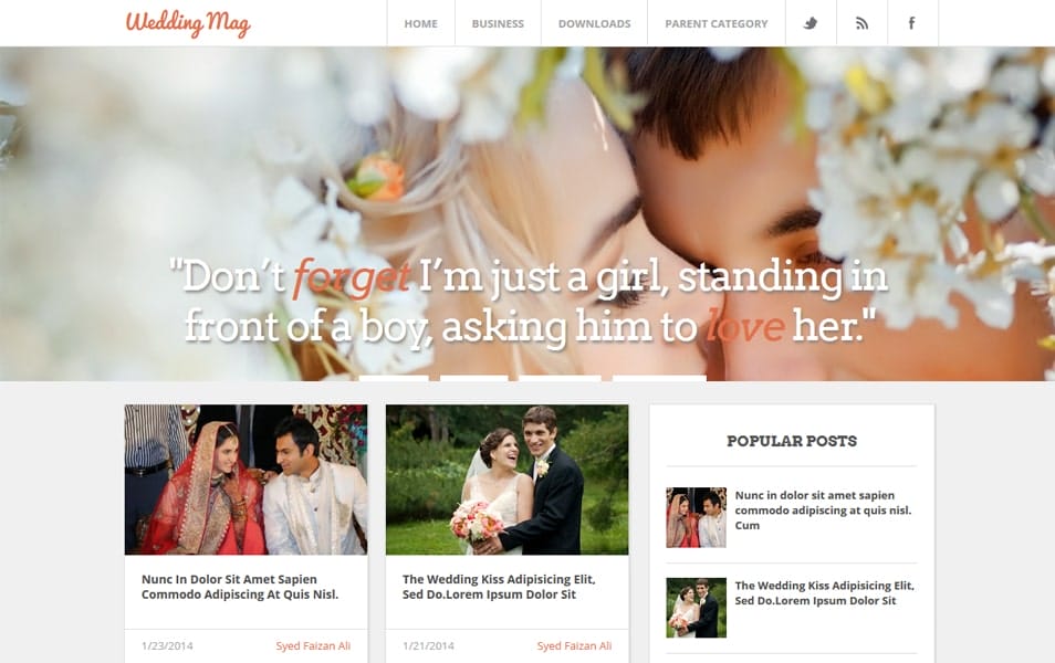Wedding Mag Responsive Blogger Template