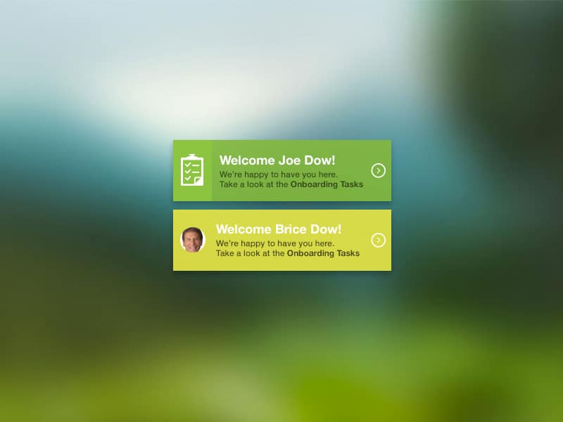 Welcome Widget PSD