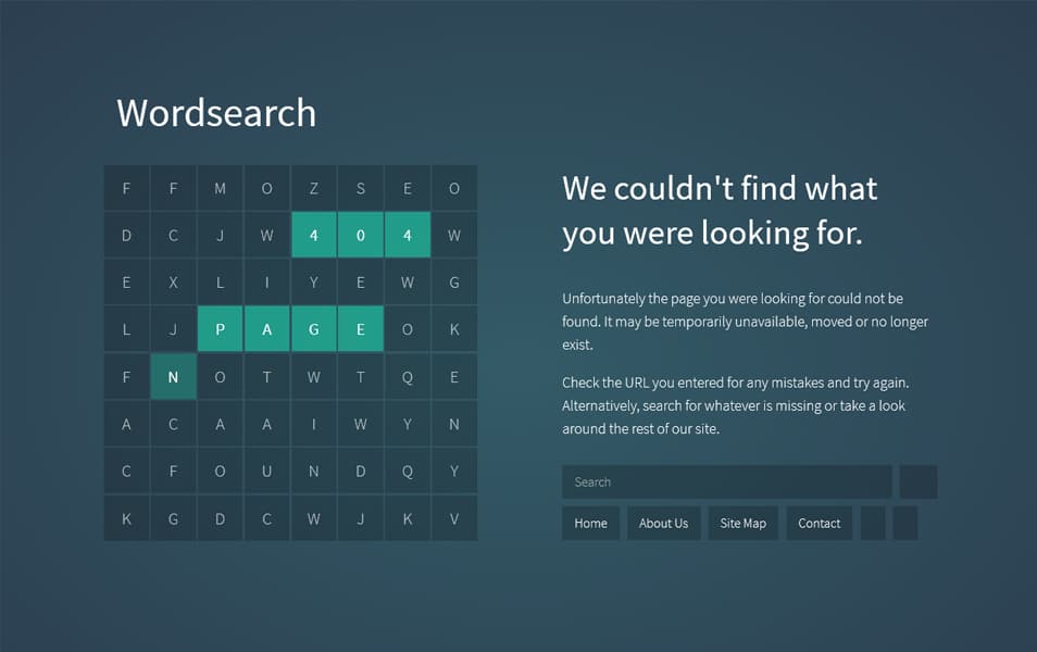 Wordsearch Pro Error Page Blogger Template