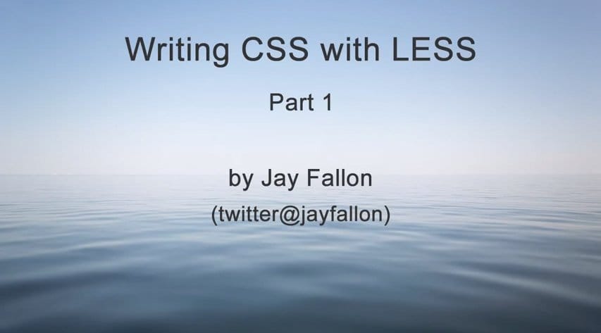 Writing CSS with LESS