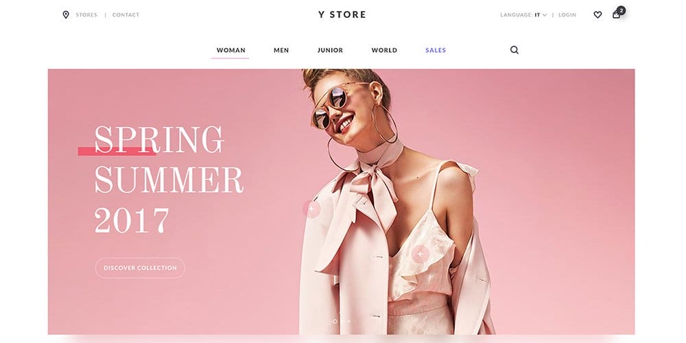 Y Store Free Ecommerce Web Template PSD