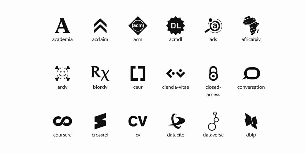 Latest Collection of Free SVG Icons & Illustrations 157 academicons