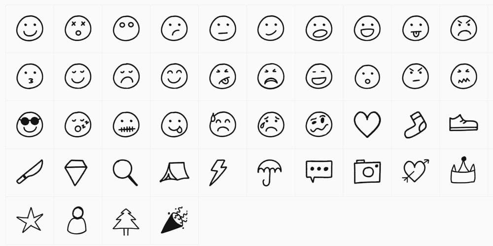 beedii hand drawn emoji font