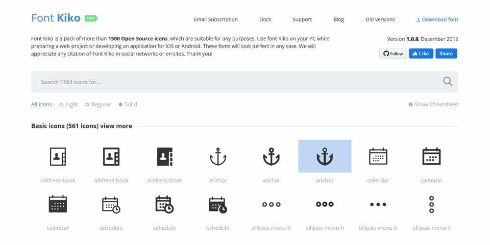 Latest Collection of Free SVG Icons & Illustrations 154 Font Kiko