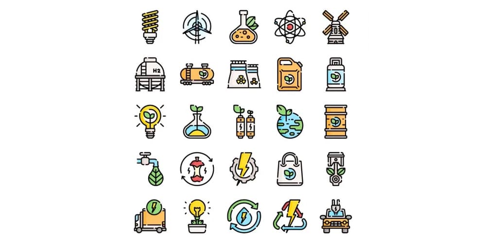 Latest Collection of Free SVG Icons & Illustrations 232 free sustainable energy icons