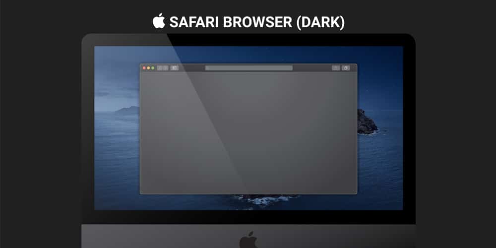 Mac Safari Browser Mockup Dark