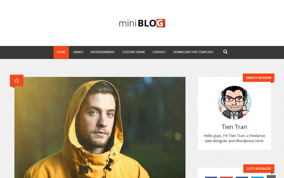 miniBlog Responsive Blogger Template
