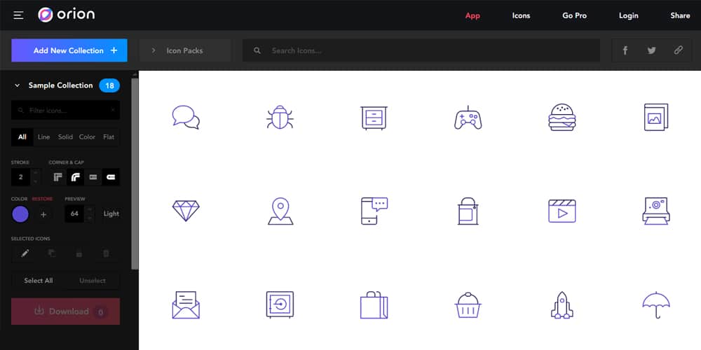 Latest Collection of Free SVG Icons & Illustrations 5 orion icon library