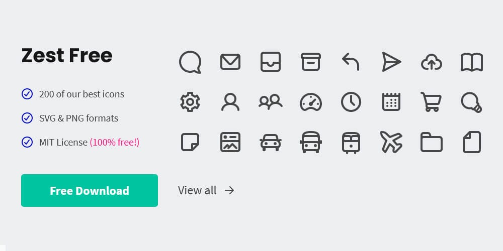 Latest Collection of Free SVG Icons & Illustrations 155 zesticons