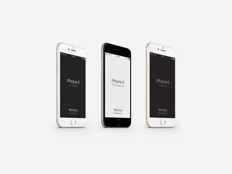 3 4 iPhone 6 Psd Vector Mockup