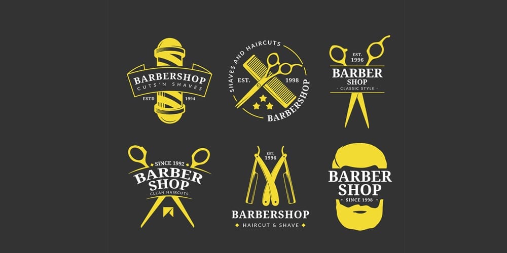 Barber Shop Logo Badges