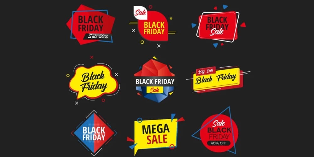 Black Friday Stickers Template