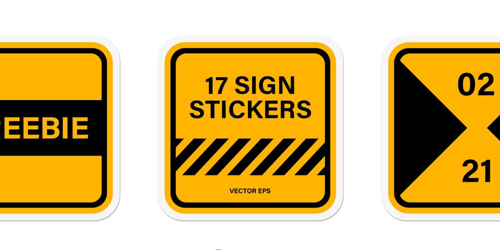 Blank Sign Stickers Template