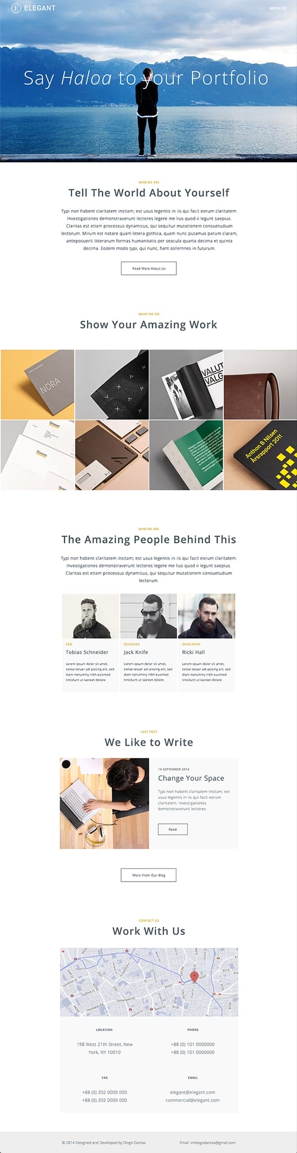 Elegant Free HTML PSD Template