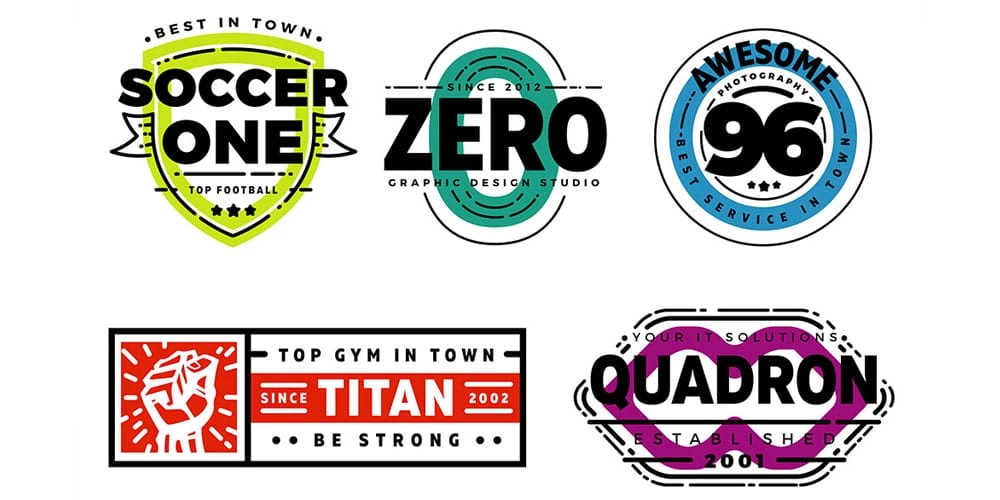 Free Customizable Retro Logo Badges