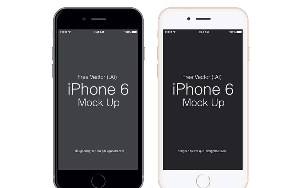 Free Vector Apple iPhone 6 Mockup
