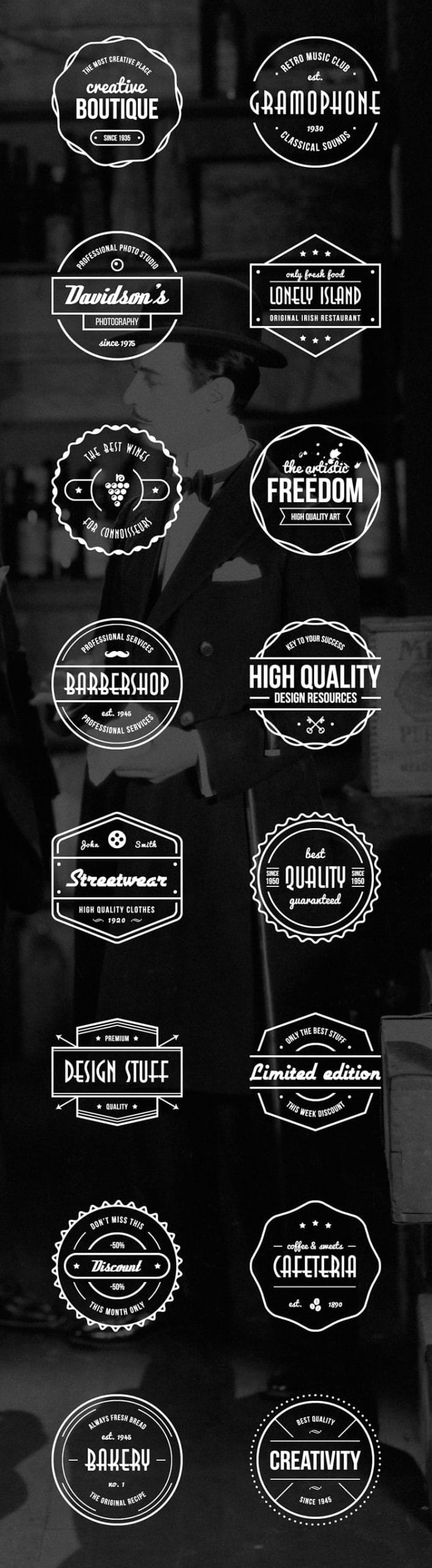 Free Vintage Badges Vector 